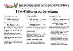 Donnerstag, 09. April 2015 10.00 - 15.30 h Strahlenschutz I, II