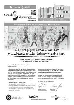 Mitteilungsblatt Nr. 11 - Gemeinde Schemmerhofen
