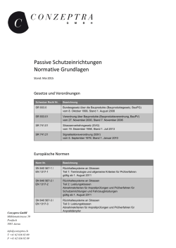 Passive Schutzeinrichtungen Normative Grundlagen