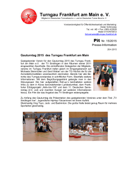 Gauturntag 2015 - Turngau Frankfurt am Main
