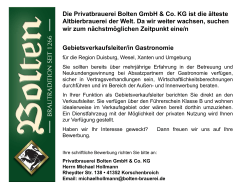 Die Privatbrauerei Bolten GmbH & Co. KG ist die - Bolten