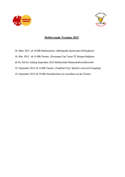 Hobbyrunde Termine 2015 - TC Bergen