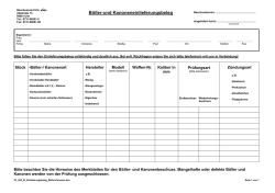 B&ouml;ller-und Kanoneneinlieferungsbeleg