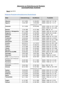 Abkommen zur Erleichterung der Rückkehr ausreisepflichtiger