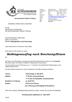 Halbtagesausflug nach Ronchamp/Elsass - Telekom