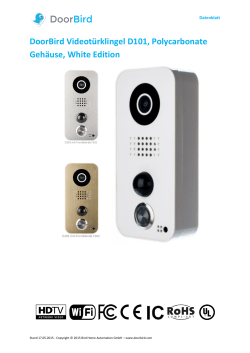 DoorBird Videotürklingel D101, Polycarbonate Gehäuse, White Edition