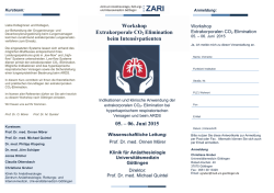 Flyer Workshop G&ouml;ttingen - Extrakoporale CO2-Elimination