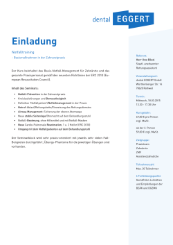 Notfalltraining in der Zahnarztpraxis