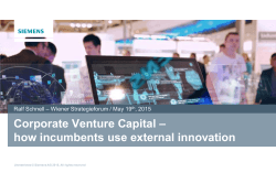 Corporate Venture Capital – how incumbents use external innovation