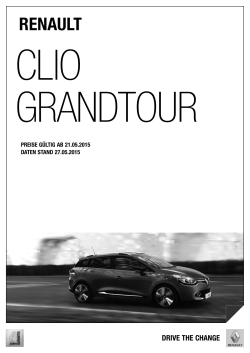 Preise Clio Grandtour - Renault