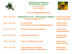 Heilungswege in Heiligensee Unser Vortragsprogramm für Sie