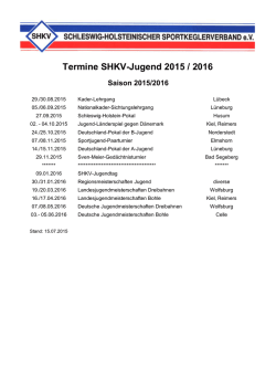 Jugendtermine 2014-2015