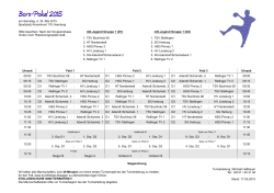 Spielplan der männlichen D-Jugend