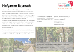 Hofgarten Bayreuth - Landesgartenschau Bayreuth 2016