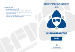 Interne Ma&szlig;nahmen BFD Kiel 2015 - Personal