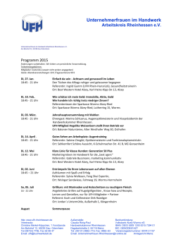 Veranstaltungen - UFH Rheinhessen