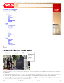 Denkmal für Mahatma Gandhi enthüllt