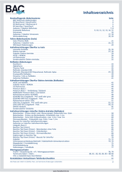 Preisliste von Bieri Alpha Cover & Pionier Schwimmbadabdeckungen