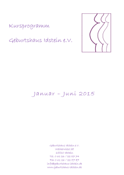 Kursprogramm Geburtshaus Idstein e.V. Januar – Juni 2015