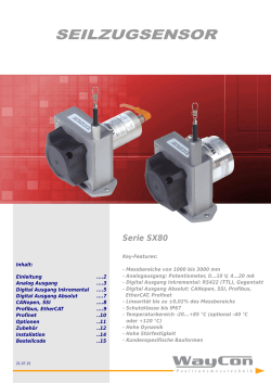 Seilzugsensor - Serie SX80 - WayCon Positionsmesstechnik GmbH
