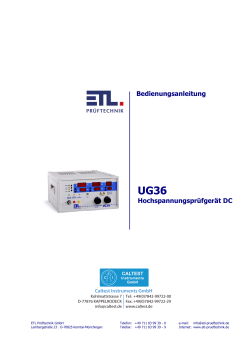 Handbuch Serie UG36 - Caltest Instruments GmbH