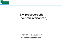 Zivilprozessrecht (Erkenntnisverfahren)