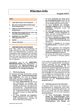 Information vom 13.04.2015
