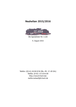 Neuheiten als PDF-Datei - TT-Koch