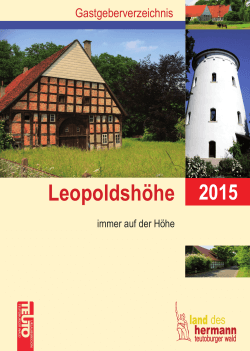 Gastgeberverzeichnis Leopoldshöhe 2015