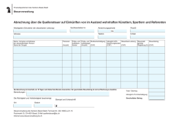 Eink&uuml;nfte von im Ausland wohnhaften K&uuml;nstlern, Sportlern und
