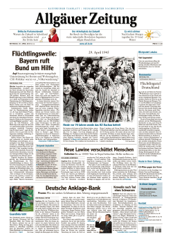 Allgäuer Zeitung, Kaufbeuren vom 29.04.2015