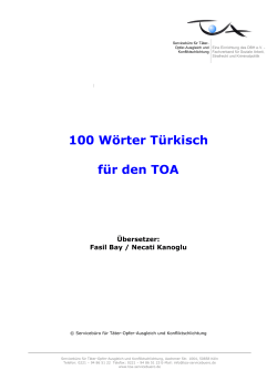 100 Wörter Türkisch türkce