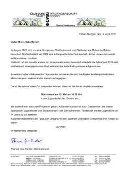 Einladung  - DPSG Stamm Hardenberg
