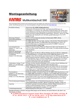 Montageanleitung Multikombi - Flamro Brandschutz