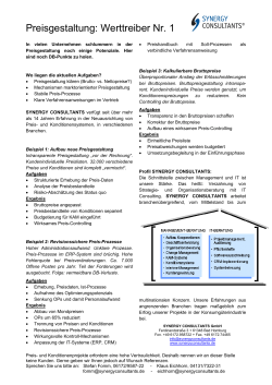 Preisgestaltung: Werttreiber Nr. 1 - syn