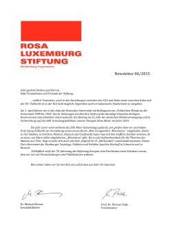 Newsletter 04/2015 - Rosa-Luxemburg