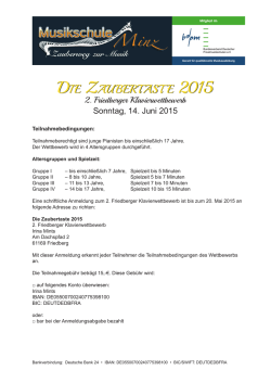 Die Zaubertast e 2015 Die Zaubertast e 2015