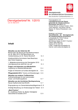 Dienstgeberbrief 01/2015 - Caritas