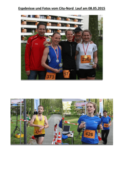 Fotos und Resultate vom City Nord Lauf am 08.05.2015