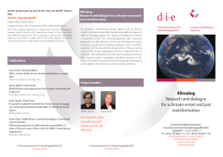 Klimalog Research and dialogue for a climate