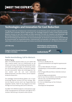 Technologies and Innovation for Cost Reduction