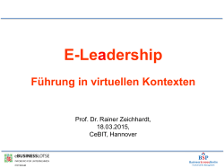 Führung in Virtuellen Kontexten - eBusiness