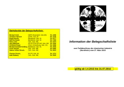 Information der Belegschaftsliste