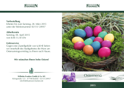 Ostermenü - Delikatessen Franken