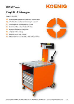EasyLift - R&uuml;stwagen - Koenig Automation AG