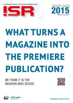 ISR Media data 2015 - Internationale Seilbahn
