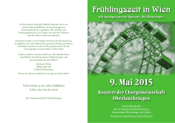 9. Mai 2015 - Chorgemeinschaft Oberlauchringen