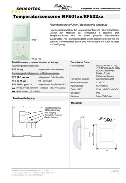 RFE01-RFE02 Raumtemperaturfuehler-Bediengeraet