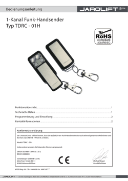 Jarolift Mini Funk Handsender Tdrc 01h (485,7 KiB)