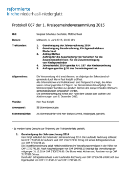 Protokoll - Niederhasli